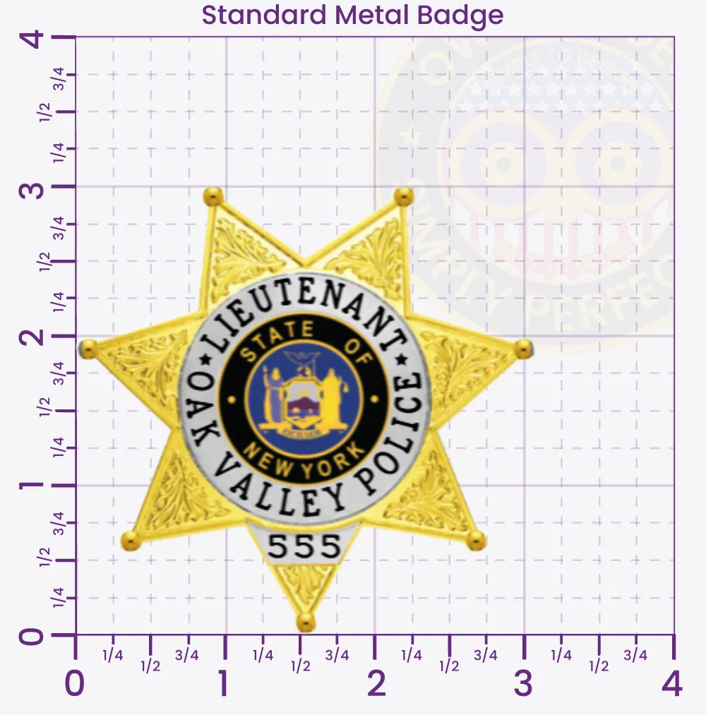 17-H13 Custom Police Badges And Design, Create, Build and Order Personalized Police Badges Officer Badges Gold Badges 3 Standard