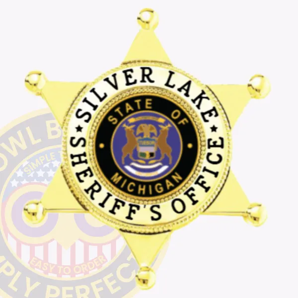17-H14-2 Buy Custom Sheriff Badges And Design Create Build and Order Personalized Sheriff Badges Deputy Gold