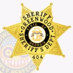 Vintage 7-Point Star Sheriff Badge with Round Points, Reef Accents, 4 Text Panels, Top Ribbon view 1