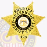 Vintage 7-Point Star Sheriff Badge with Round Points, Reef Accents, 4 Text Panels, Top Ribbon view 2
