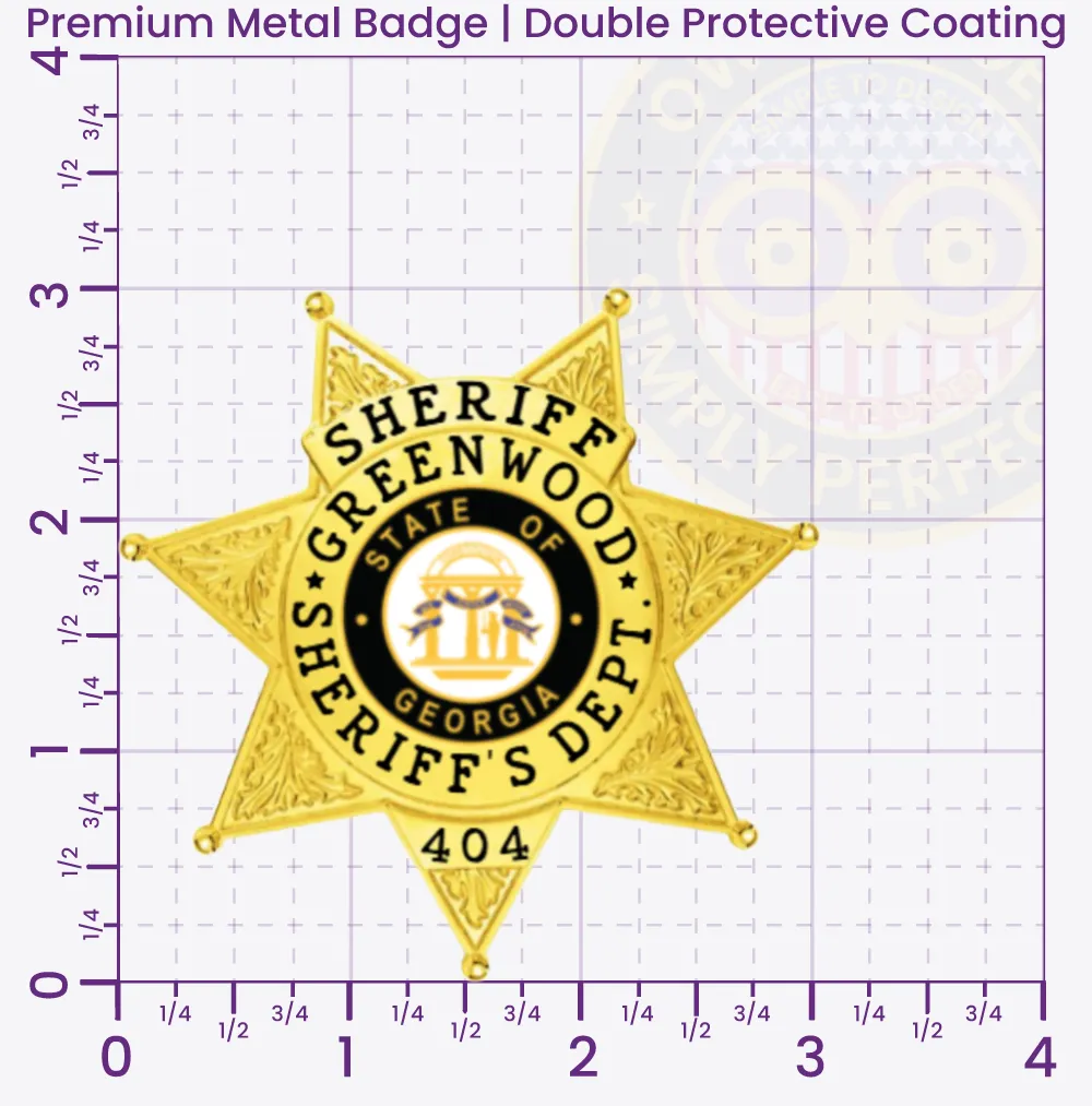 17-H15 Buy Custom Sheriff Badges And Design Create Build and Order Personalized Sheriff Badges Deputy Gold Badges 3 Premium