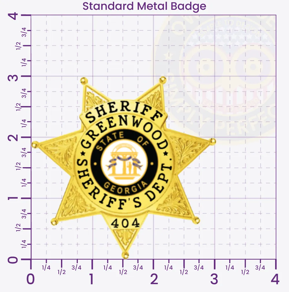 17-H15 Buy Custom Sheriff Badges And Design Create Build and Order Personalized Sheriff Badges Deputy Gold Badges 3 Standard