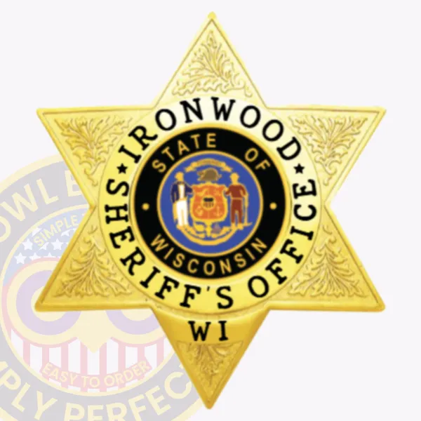 18-H14 Buy Custom Sheriff Badges And Design Create Build and Order Personalized Sheriff Badges Deputy Gold