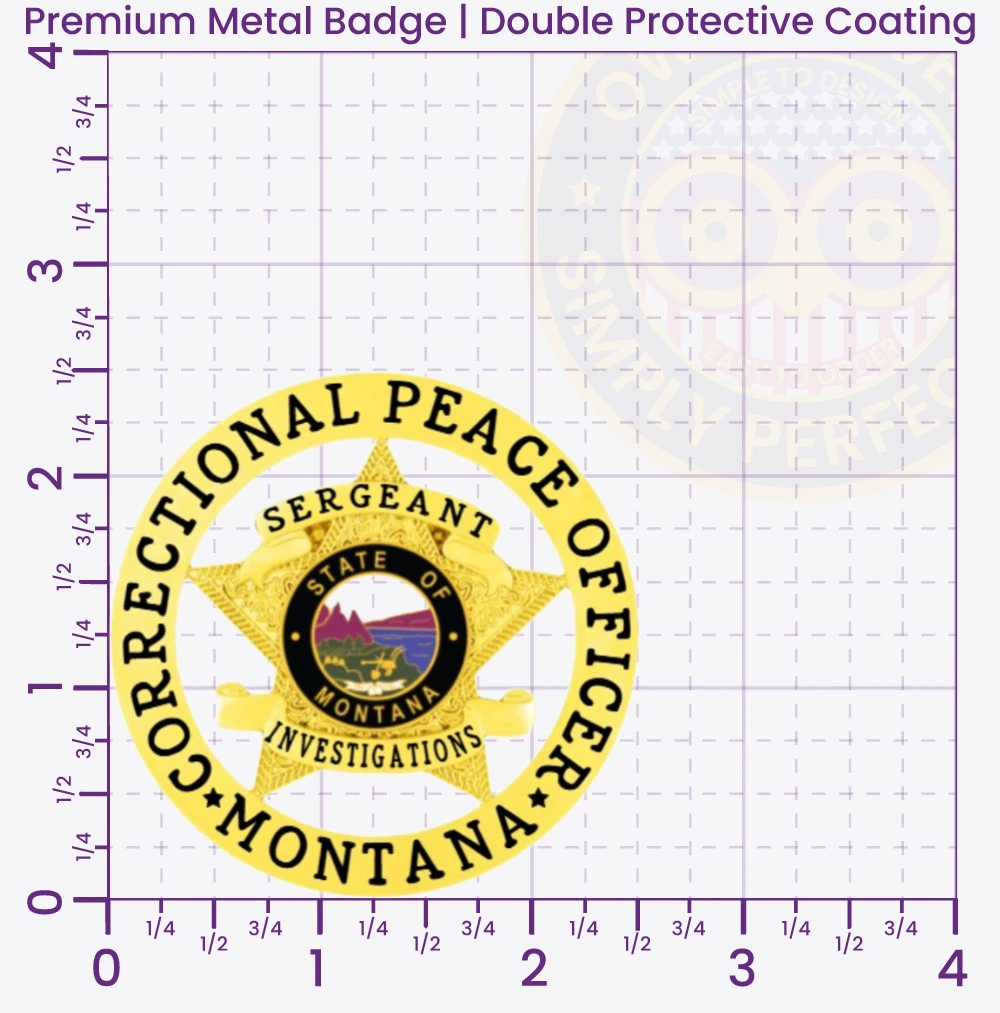19-A1CB Custom Corrections Badges Correctional Badges Prison Badges Jail Badges Gold 2.5 Premium