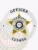 Five-point gold star badge encased in a silver circular banner that says "Officer 123456 Kennesaw Police Department" in black font, with the State of Georgia seal prominently displayed in the middle, designed for safety pin attachment.