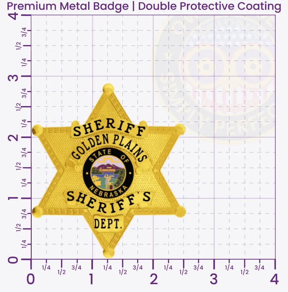 19-F1 Buy Custom Sheriff Badges And Design Create Build and Order Personalized Sheriff Badges Deputy Gold Badges 2.86 Premium