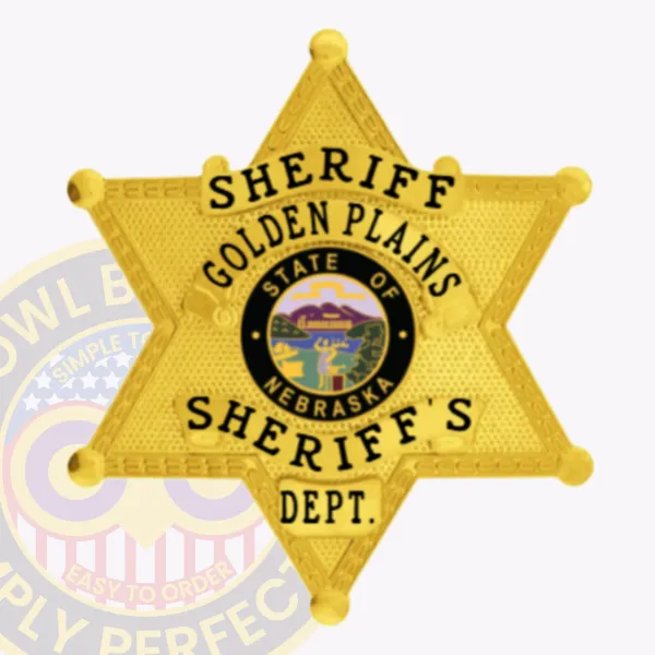 19-F1 Buy Custom Sheriff Badges And Design Create Build and Order Personalized Sheriff Badges Deputy Gold