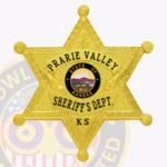 Classic 6 Pointed Star Sheriff Badge with Round Points, 3 Ribbon Text Panels, Laurel Border view 2