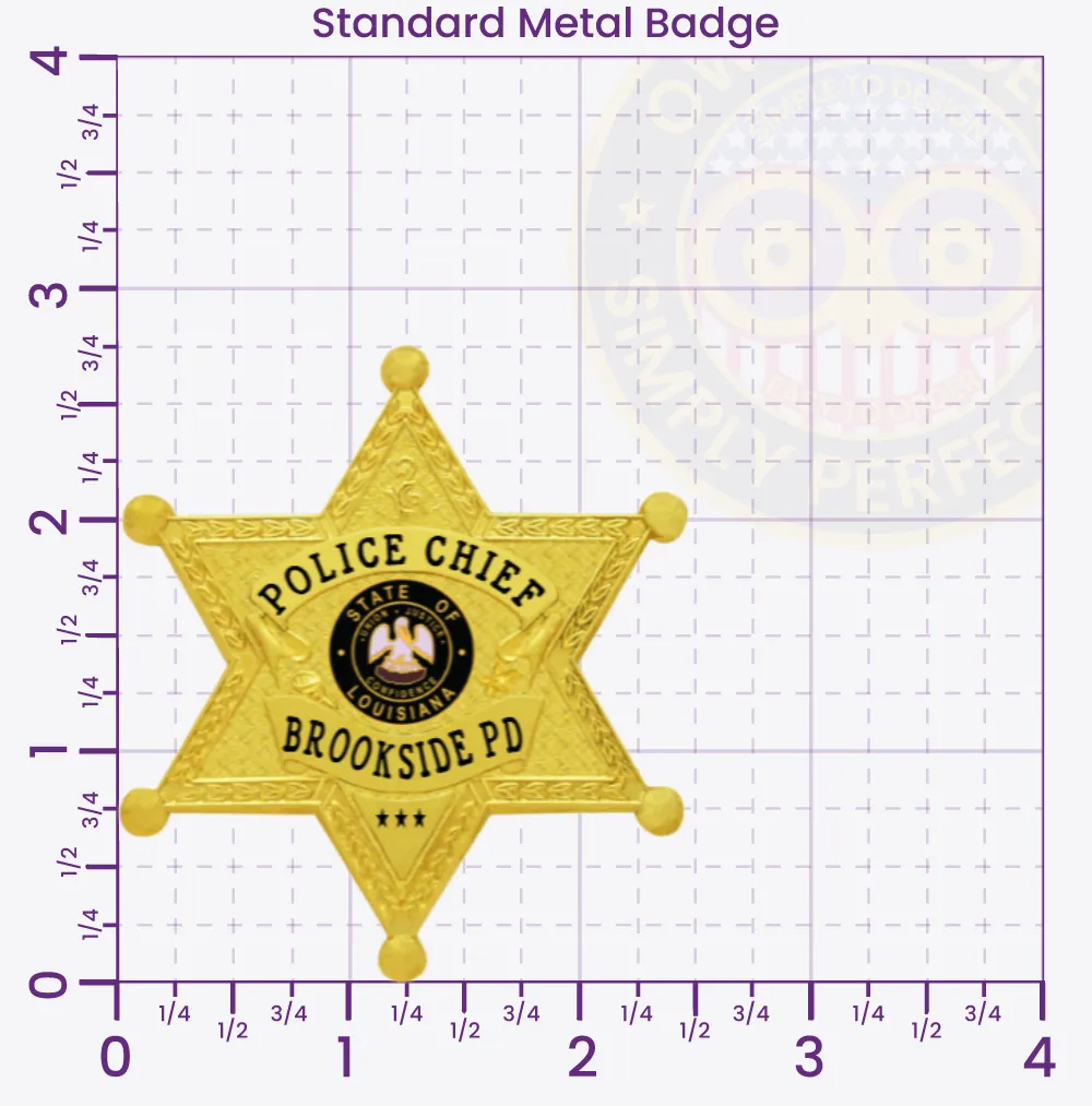 19-F8 Custom Police Badges And Design, Create, Build and Order Personalized Police Badges Officer Badges Gold Badges 2.75 Standard