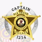 Traditional 5-Pointed Star Badge with Circle Banner, Rounded Points view 2