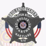 Traditional 5-Pointed Star Badge with Circle Banner, Rounded Points, 6 Text Panels, 2 Flags view 4