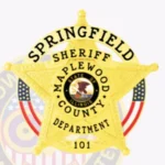 Heritage 5-Point Star Sheriff Badge with Circle Banner, 2 Flags, Rounded Points view 2