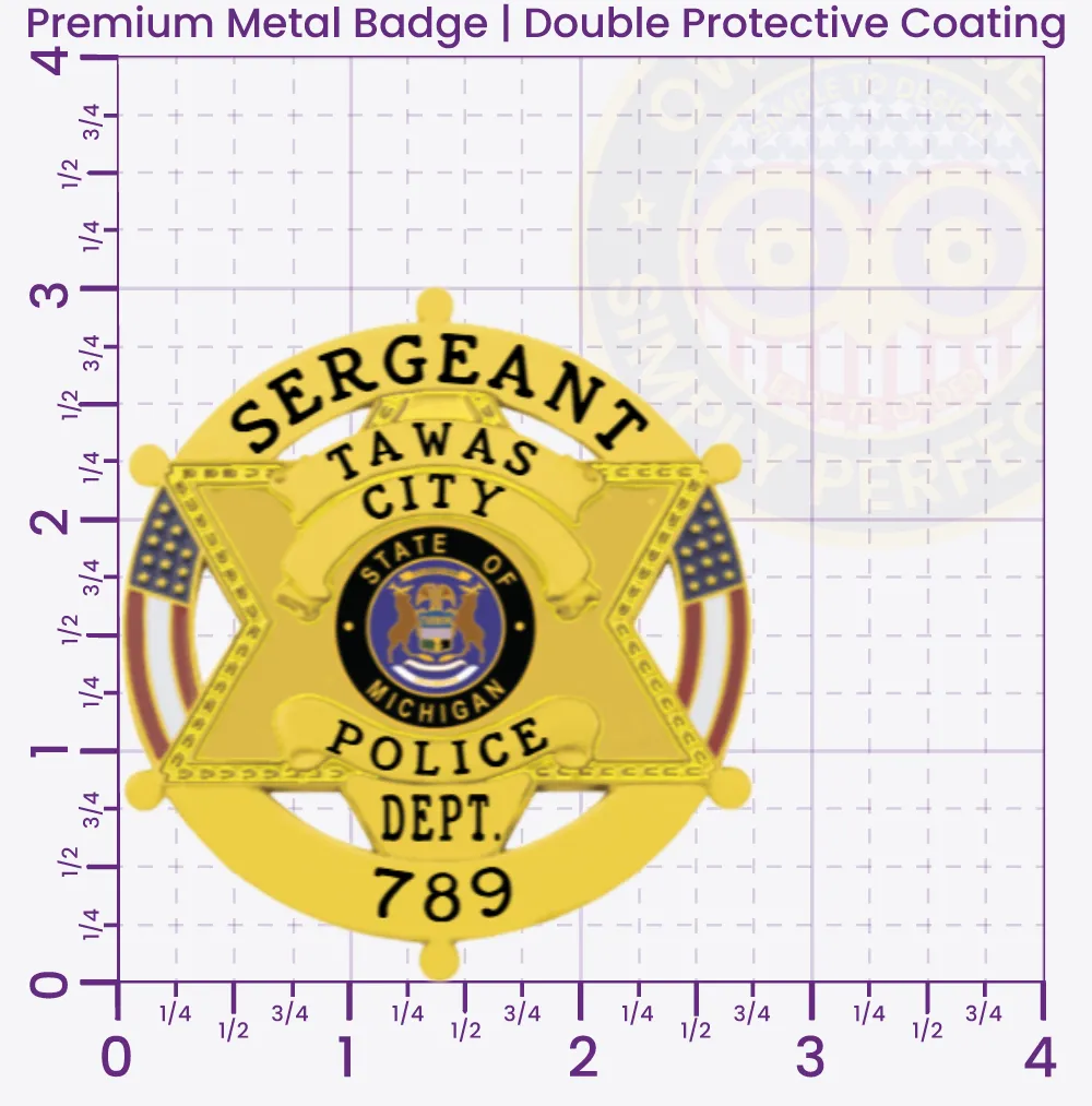 19-H20 Custom Police Badges And Design, Create, Build and Order Personalized Police Badges Officer Badges Gold Badges 3 Premium