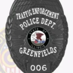 Modern Eagle Top Shield Badge with Sunburst Background, 4 Ribbon Text Panels, Reef Edge view 4