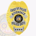 Modern Eagle Top Badge Shield, Background Rays, 4 Text Ribbon Panels, Reef Border view 1