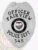 Custom silver eagle top metal badge for Fairview Police Officer, featuring a polished silver eagle at the top, black text reading "OFFICER FAIRVIEW POLICE DEPT.," with the Oregon state seal in the center and badge number "345" at the bottom, secured by a safety pin attachment.