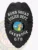 Oakbrook Police Bomb Squad custom black metal badge displaying an eagle emblem on top, bold white lettering around the California state seal, labeled “BOMB SQUAD POLICE DEPT. OAKBROOK,” with badge number “678” and safety pin fastener.