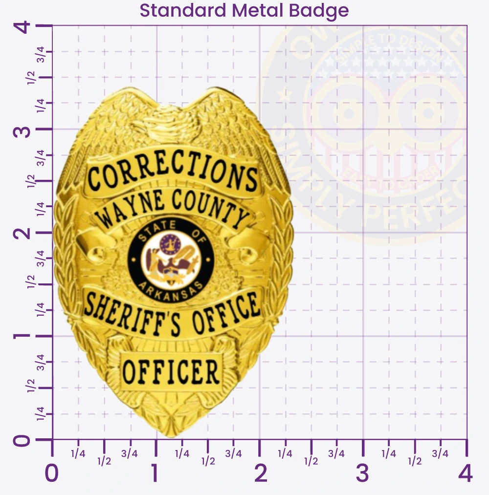 2-C13-3CB Custom Corrections Badges Correctional Badges Prison Badges Jail Badges 3.375 Standard