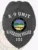 Matte black metal badge for Riverside Police K-9 Unit featuring an eagle perched on top, white embossed text on black background reading "K-9 UNIT," "RIVERSIDE POLICE," and badge number "101," surrounding the official Ohio state seal, finished with a safety pin attachment.