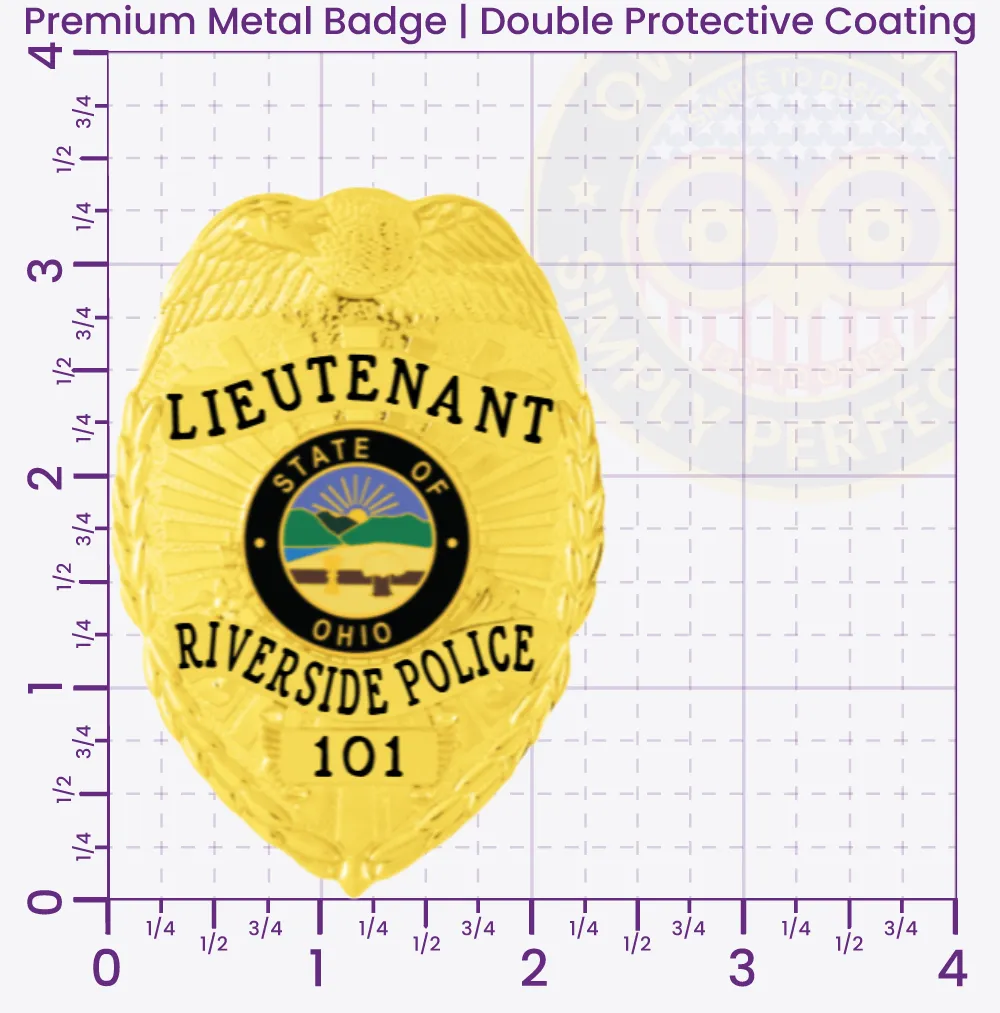 2-C13-4 Custom Police Badges And Design, Create, Build and Order Personalized Police Badges Officer Badges Gold Badges 3.35 Premium