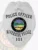 Riverside Police Officer custom silver metal badge showcasing an eagle with spread wings atop the shield, silver banners with black text highlighting rank and department, centered around a multicolor Ohio state seal, finished with badge number "101" and a safety pin fastener.