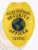 Detailed gold-colored badge adorned with an eagle motif, reading "ALLIED UNIVERSAL SECURITY OFFICER" above a globe illustration. The badge is equipped with a safety pin attachment, making it practical for wear. This custom metal badge in gold color with safety pin attachment exemplifies excellence in security service.