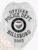 Silver metal badge for Hillsboro Police Officer displaying an eagle motif atop the shield, silver banners with bold black text reading "OFFICER," "POLICE DEPT.," and "HILLSBORO," surrounding the colorful Oregon state insignia, including badge number "5005" at the base and secured with a safety pin.