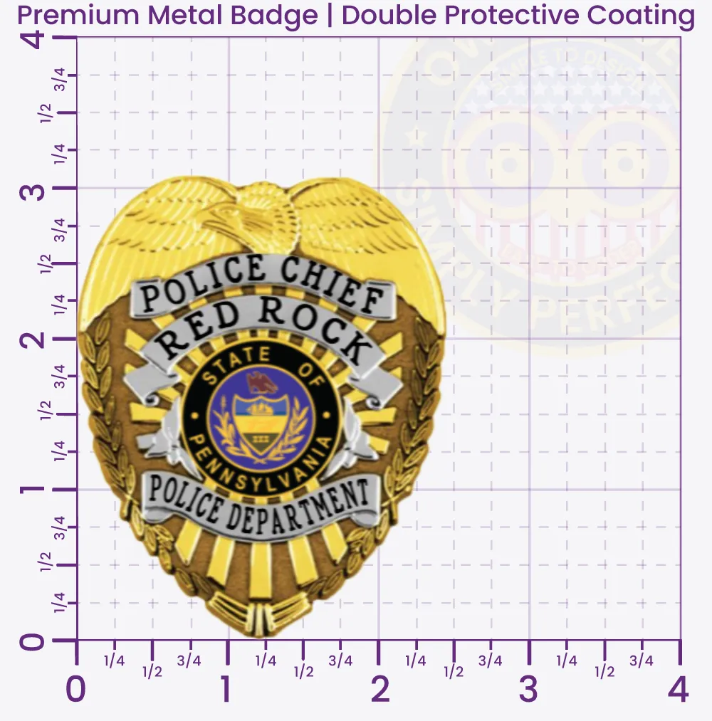 2-D2 Custom Badges And Design, Create, Build and Order Custom Badges Personalized Badges Officer Badges Red Rock Police Gold Badges 3.10 Premium