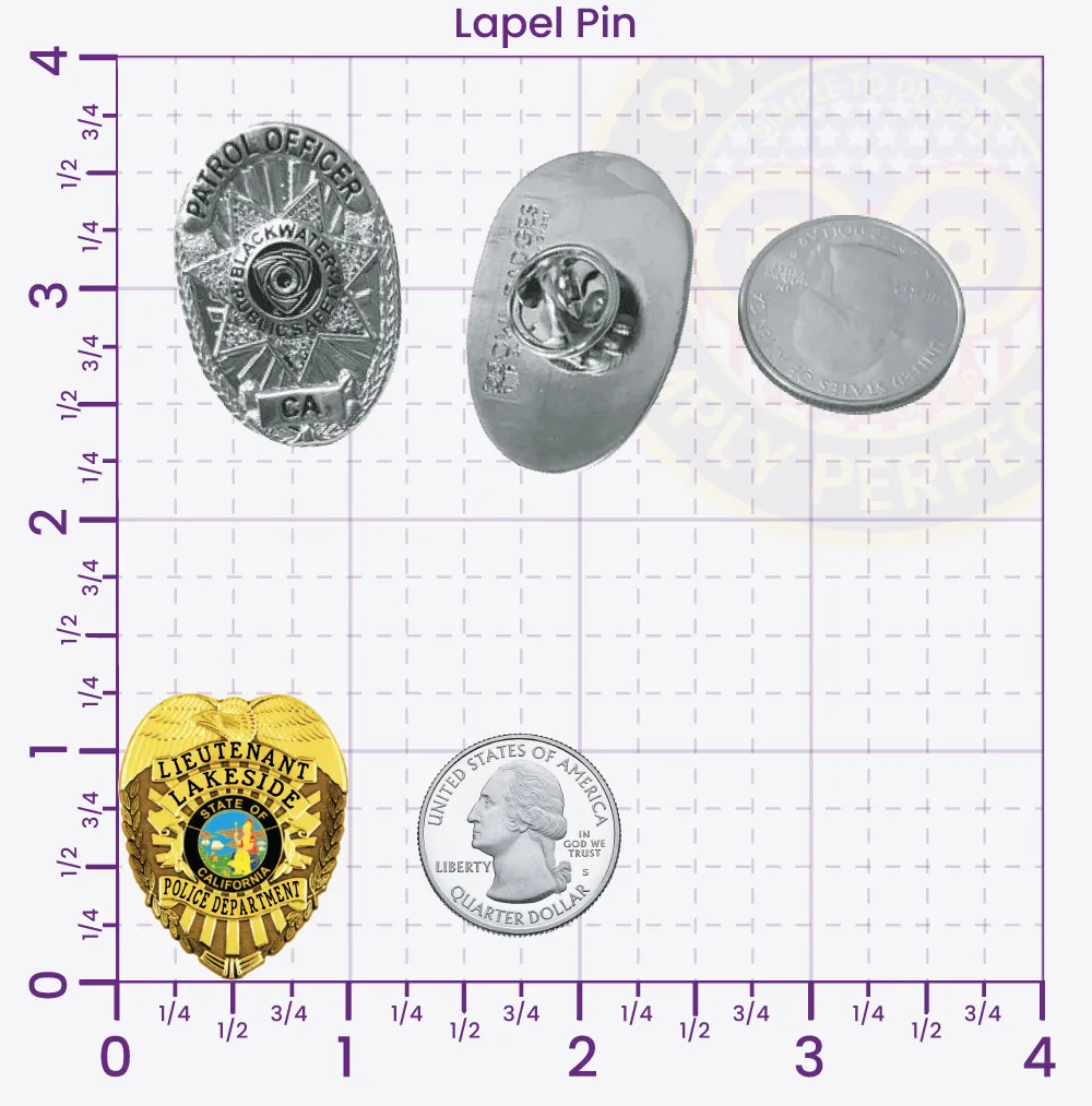 2-D2 Custom Police Badges And Design, Create, Build and Order Personalized Police Badges Officer Badges Gold Lapel Pins