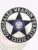 Highlighting a distinctive custom metal badge in black color, this design features a prominent star shape and the inscription "Concealed Weapon Permit." In the center, there's a circular depiction of the District of Columbia, complemented by a safety pin attachment for practical use.