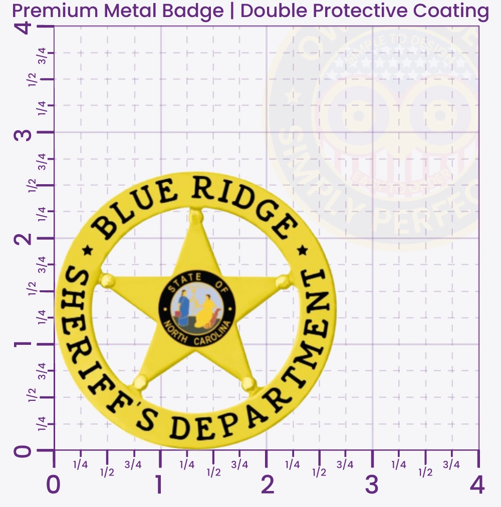 20-A19SFB Buy Custom Sheriff Badges And Design, Create, Build and Order Personalized Sheriff Badges Deputy Gold 2.625 Premium Badges