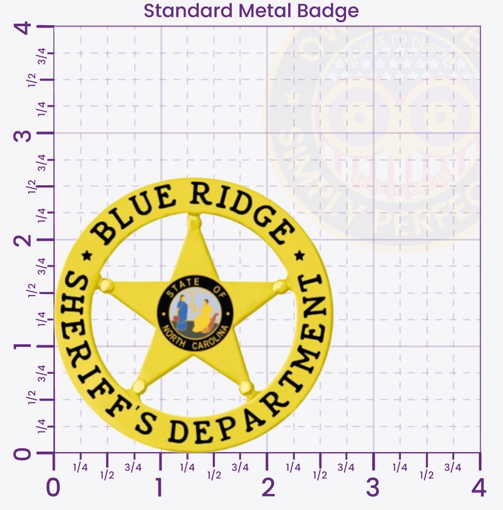20-A19SFB Buy Custom Sheriff Badges And Design, Create, Build and Order Personalized Sheriff Badges Deputy Gold 2.625 Standard Badges