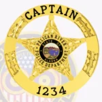 Modern 5 Point Star Badge in Circle Banner with Laurel Accents, 4 Text Panels, Classic Edge view 2