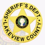 Classic 5-Point Star Sheriff Badge with 2 Text Panels, Classic Edge view 1