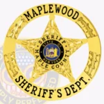 Vintage Sheriff 5-Point Star Badge in Circle Banner with Laurel Accents view 1