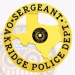 Modern Texas Badge with Circle Banner. 2 Text Panels, Classic Border 20-TX2PLB view 2