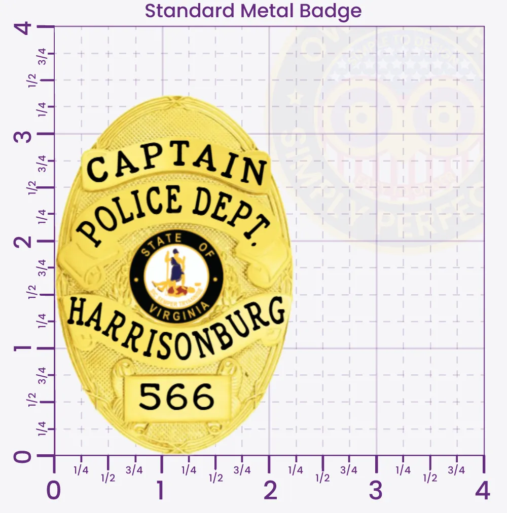 22-D20 Custom Police Badges And Design, Create, Build and Order Personalized Police Badges Officer Badges Gold Badges 3.37 Standard