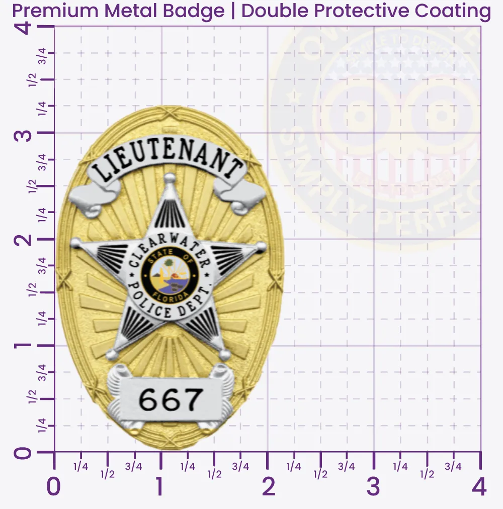 22-D22 Custom Police Badges And Design, Create, Build and Order Personalized Police Badges Officer Badges Gold Badges 3.25 Premium