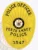 A custom police badge in all gold color, prominently featuring the title "POLICE OFFICER" at the top. The badge showcases the emblem for the "STATE OF NEW JERSEY" in the center, surrounded by the text "PERTH AMBOY POLICE" and the badge number "3547" at the bottom. Its shiny gold finish highlights its official and authoritative design.