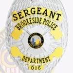 Contemporary Eagle Top Shield Badge with Cross Center, 4 Text Panels, Reef Edge view 2