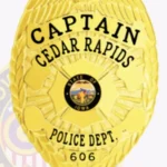 Traditional Eagle Top Shield, Maltese Cross Center, 4 Ribbon Text Panels, Braid Border Badge view 2