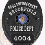 Sleek Eagle Top Shield with Sunburst Background. 4 Ribbon Text Panels, Laurel Border Badge view 4
