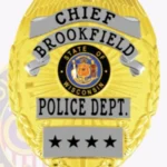 Sleek Eagle Top Shield with Sunburst Background. 4 Ribbon Text Panels, Laurel Border Badge view 2