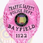Classic Eagle Top Shield Badge with Laurel Center, 4 Ribboned Text Panels, Reef Border view 4