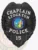 This elegant custom metal badge in black color with a safety pin attachment showcases the words "CHAPLAIN," "STOCKTON," and "POLICE." The badge's centerpiece features a prominent emblem of the California state seal, symbolizing commitment to public service and community support.