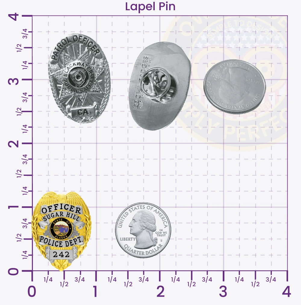 3-C11-2PLB Buy Custom Police Badges And Design, Create, Build and Order Personalized Police Badges Officer Badges Gold Silver