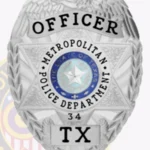 Professional Eagle Top Badge with 6 Point Star Center, 5 Text Panels, Reef Border view 2