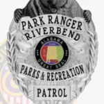 Contemporary Bear Top Shield with Laurels, 4 Ribbon Text Panels, Reef Edge Badge view 4