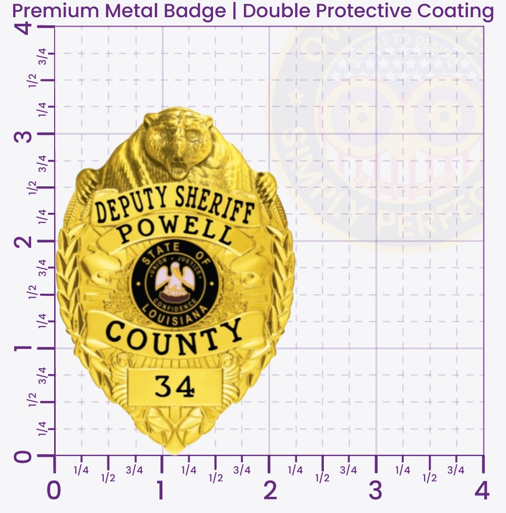 3-C11AKSFB Buy Custom Sheriff Badges And Design, Create, Build and Order Personalized Sheriff Badges Deputy Gold Black Badges 3.25 Premium