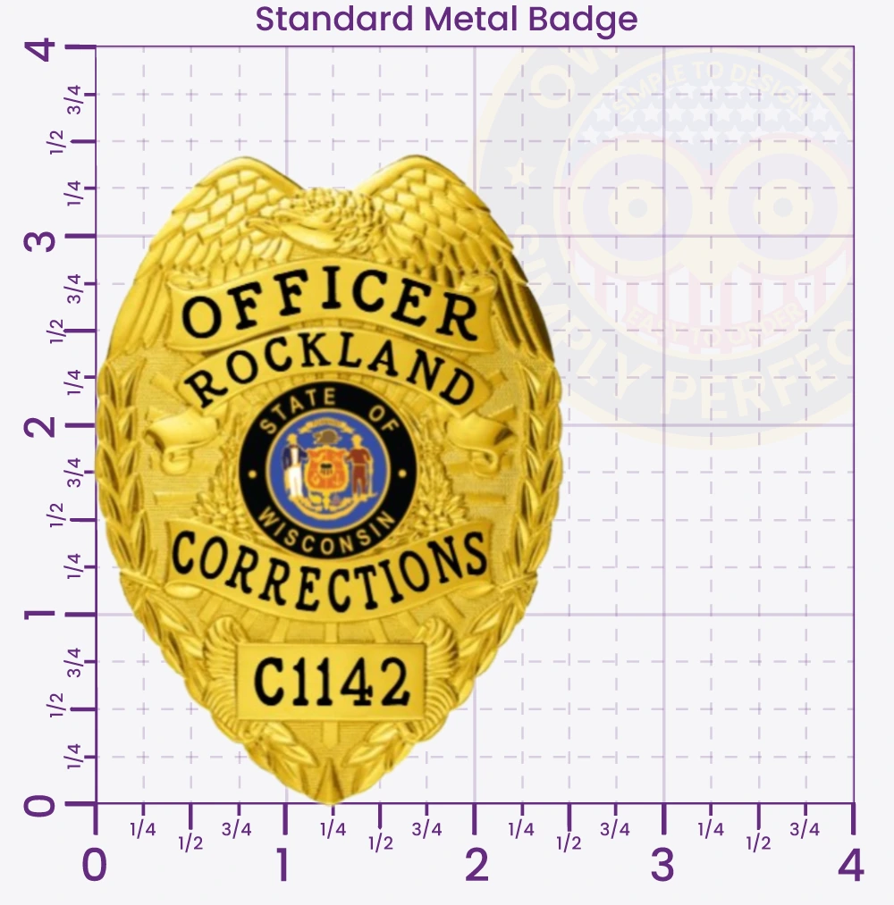 3-C11CB Order and Buy Custom Corrections Badges Correctional Badges Prison Badges Jail Badges 3.47 Standard